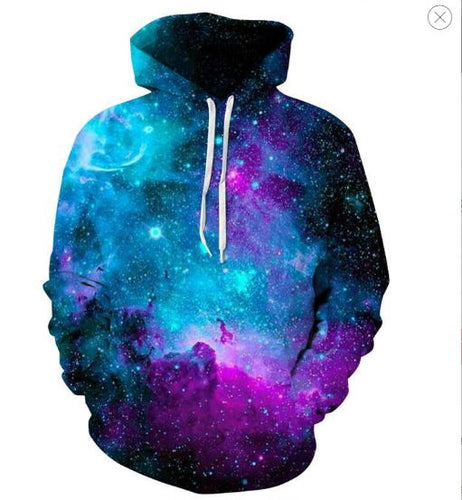 Space Galaxy Hoodies Men/Women Sweatshirt Hooded 3d Brand Clothing Cap Hoody Print Paisley Nebula Jacket