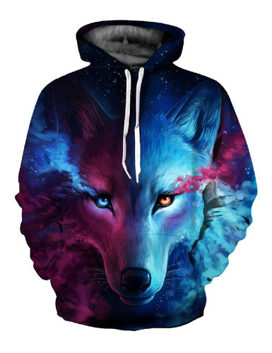 3D Wolf Printed Hoodie Men Women Cool Casual Sweatshirt Spring Autumn Fashionable Pullover Hooded Tops Baseball Costume Jersey