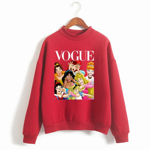 Women Princess Vogue Hoodie Female Winter Fleece Sweatshirt Christmas Black Friday Gift