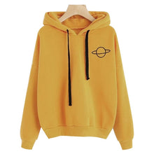 Load image into Gallery viewer, OEAK Women Hoodies Casual Kpop Planet Print Solid Loose Drawstring Sweatshirt Long Sleeve Hooded 2019 Autumn Female Pullover